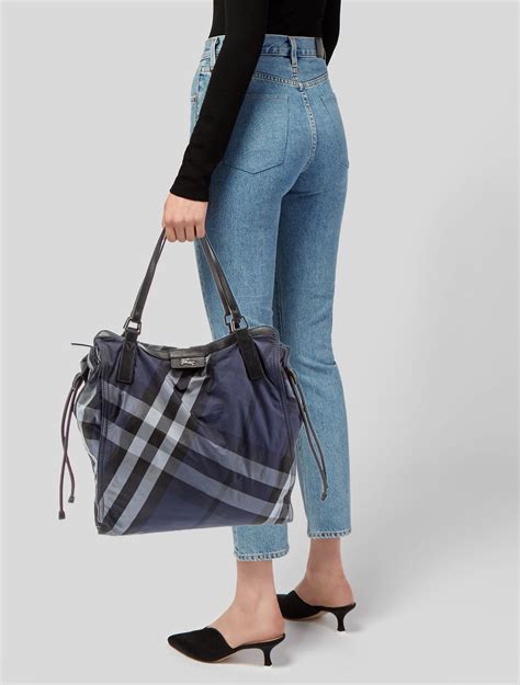 burberry denim tote|burberry packable tote.